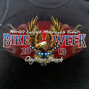 Bike Week Daytona Beach 2013 Black Graphic T-Shirt Size XL